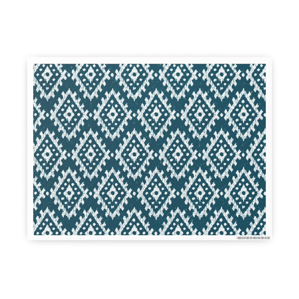 Coastl Ikat | Lagoon Blue Framed Posters | Re:Zero