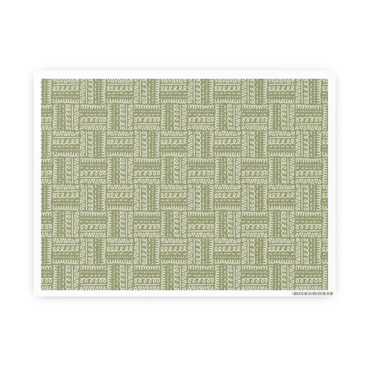 Mudcloth Doodle Squares. Lush Green Framed Posters | Re:Zero