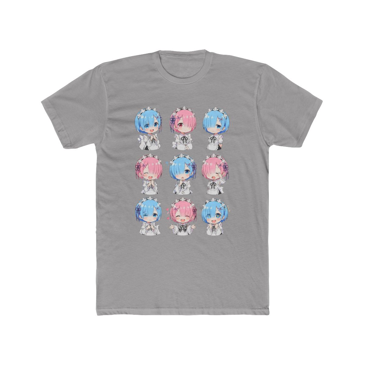Re:Zero Chibi Rem And Ram Grid Girls T Shirt