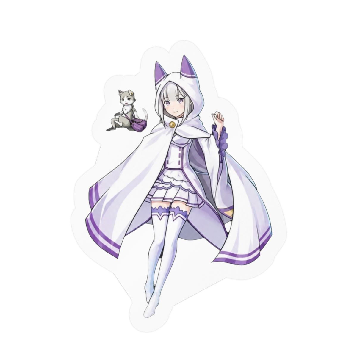 Leyland Designs Re: Zero- Emilia and Puck Sticker Outdoor Rated Vinyl Sticker Decal for Windows, Bumpers, Laptops or Crafts 5" | Re:Zero